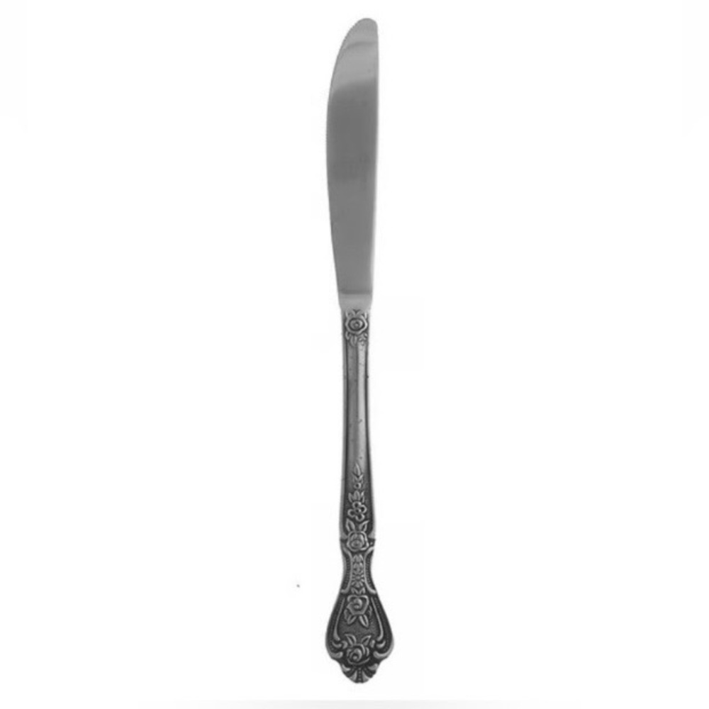 Normandy Rose Stainless Floral Dinner Knife